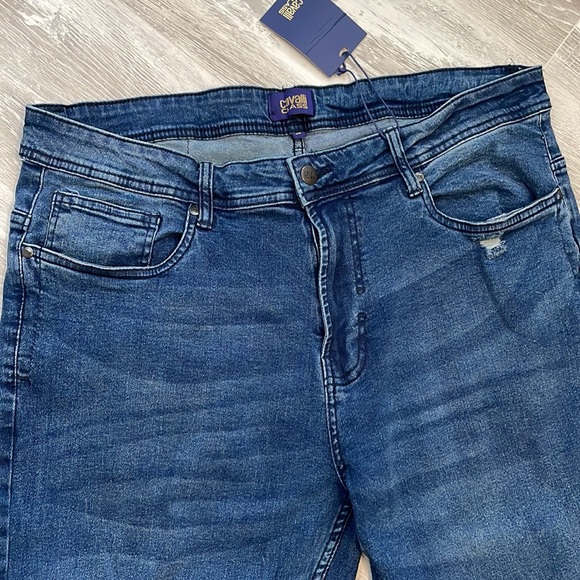 NWT Roberto Cavalli Class Regular Straight Distressed Denim Jean Pants - Picture 9 of 9